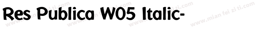 Res Publica W05 Italic字体转换